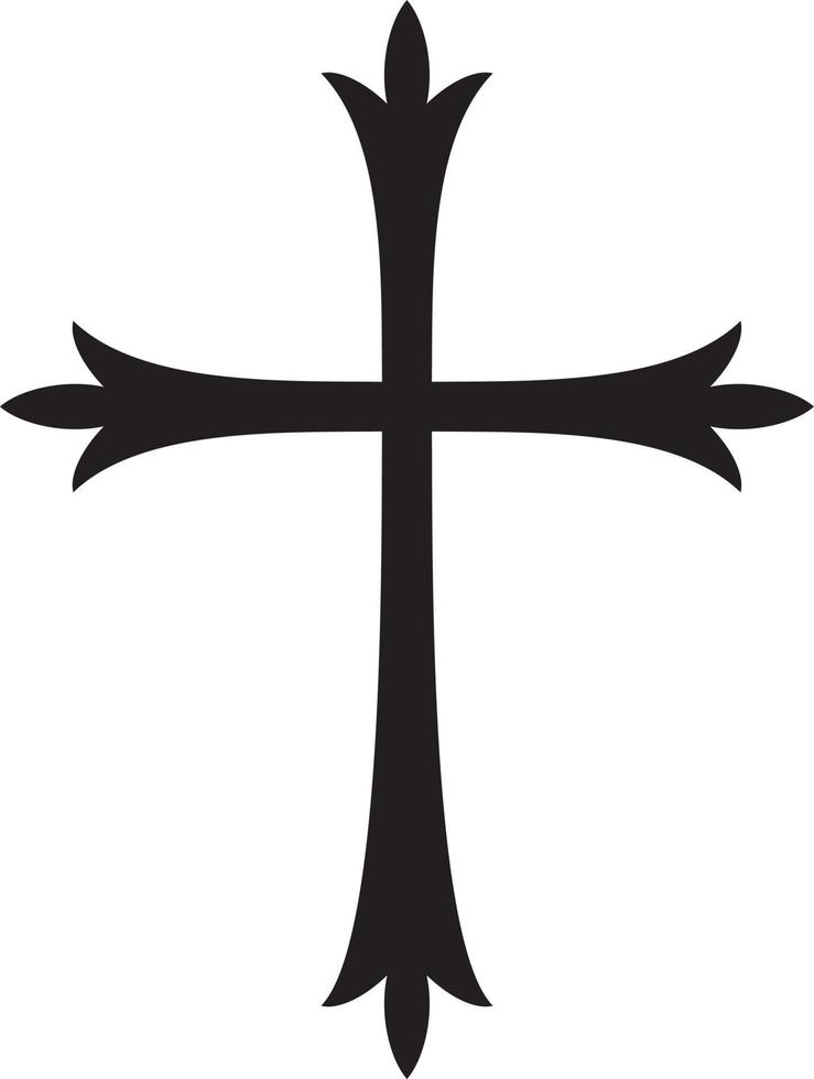 silhueta da cruz negra vetor