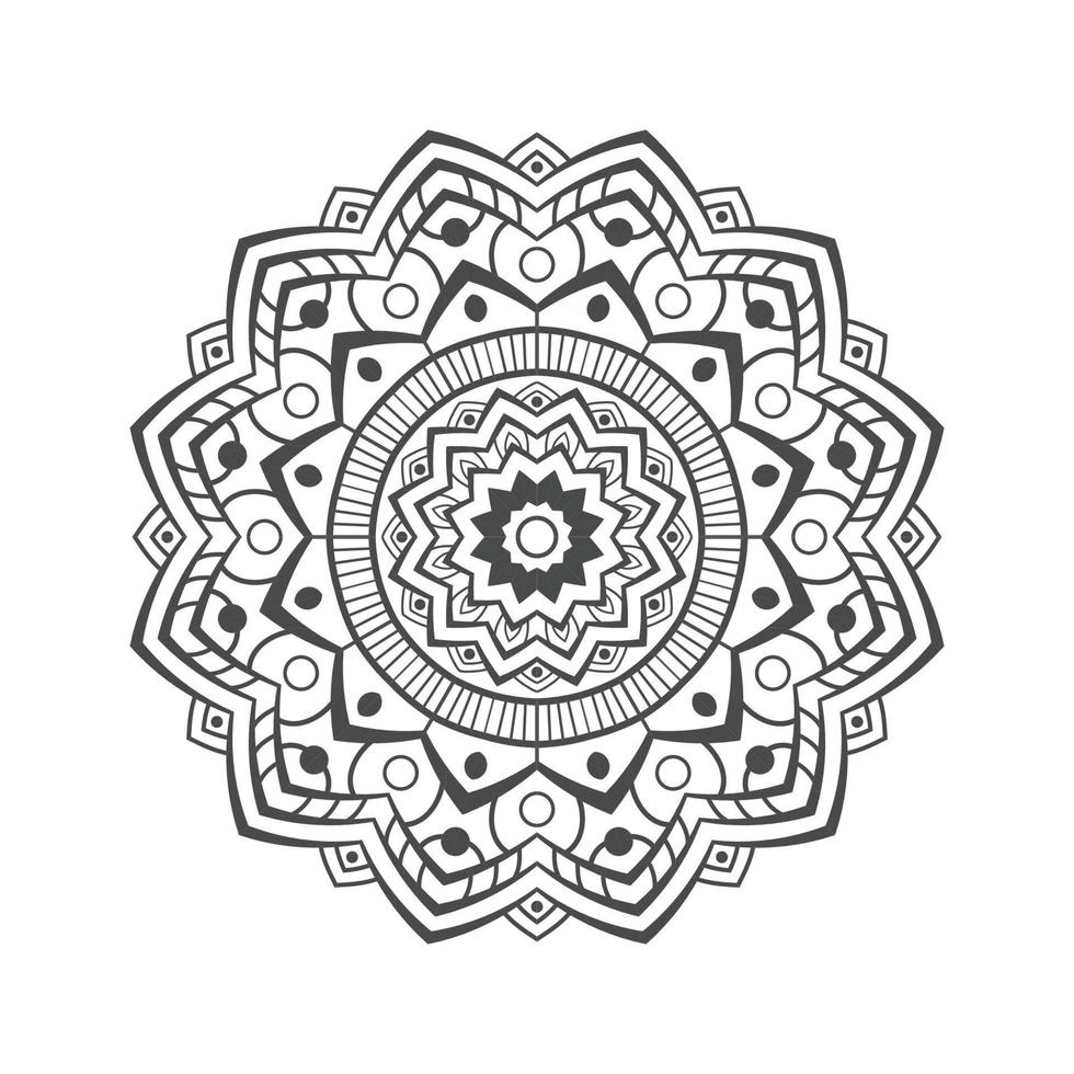 fundo de mandala em estilo étnico vetor