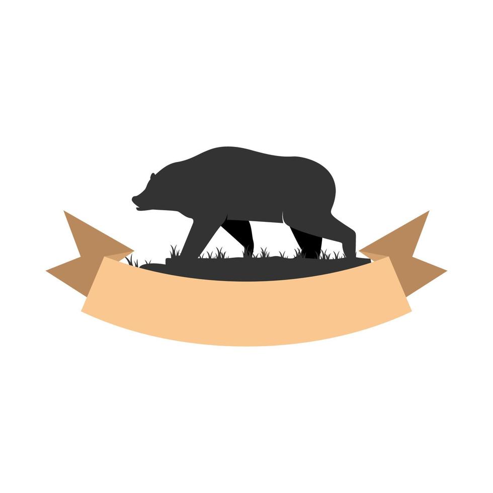 gráfico de vetor de ilustração do logotipo do urso pardo. perfeito para usar para empresa de tecnologia