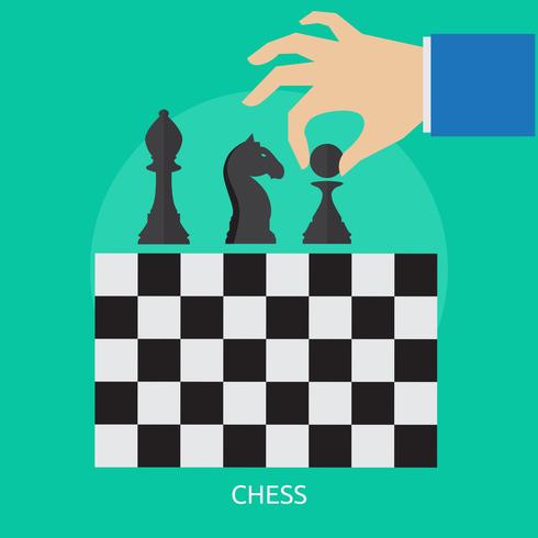 Ilustração conceitual de xadrez Design vetor