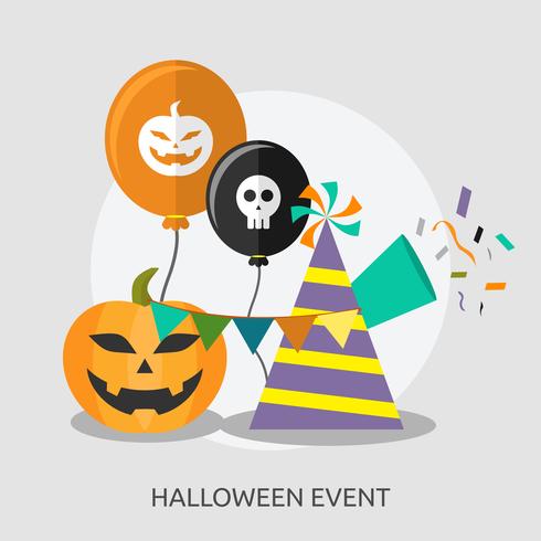 Ilustração conceitual de evento de Halloween Design vetor