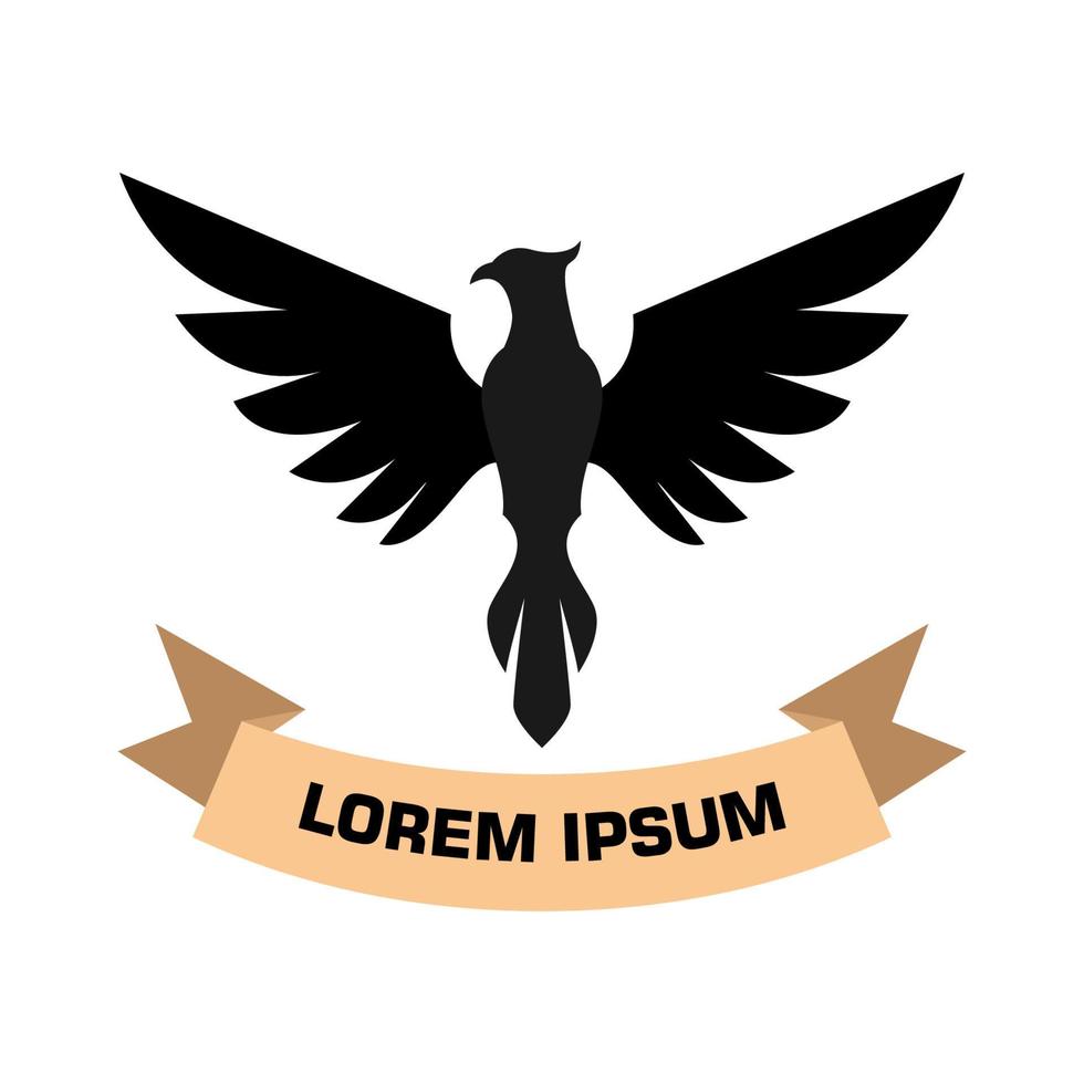 ilustração vetorial gráfico do logotipo do emblema da águia voadora. perfeito para usar para empresa de tecnologia vetor