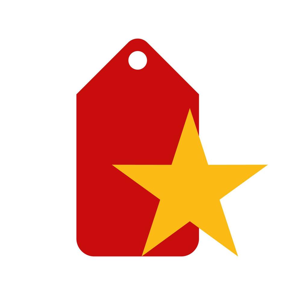 gráfico de vetor de ilustração do logotipo de etiqueta de preço de estrela. perfeito para usar para empresa de tecnologia