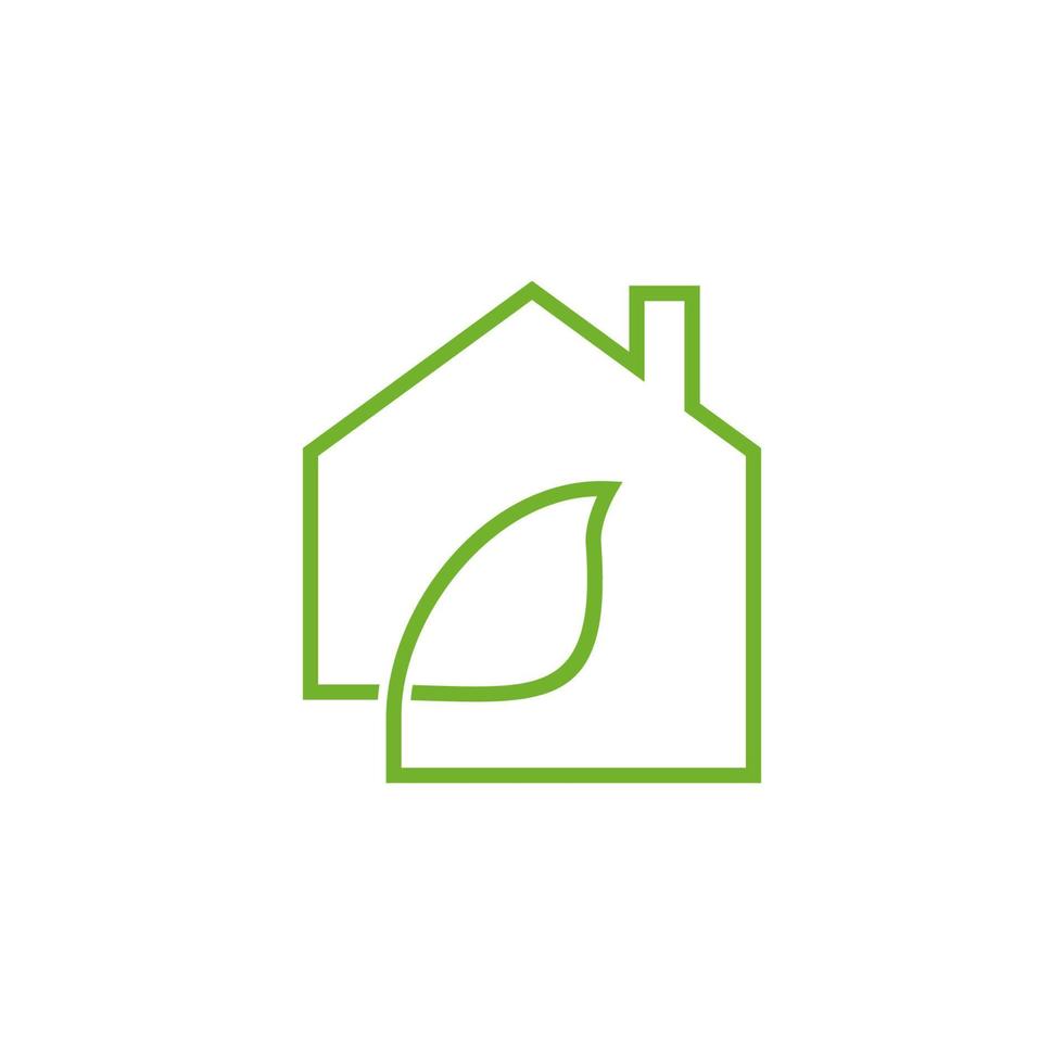 ilustração vetorial gráfico do logotipo do edifício ecológico vetor