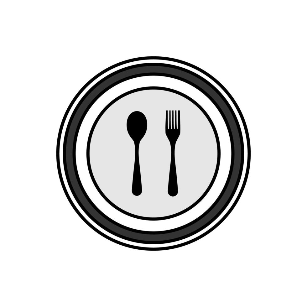 ilustração vetorial gráfico do logotipo do prato de comida. perfeito para usar em empresas alimentícias vetor