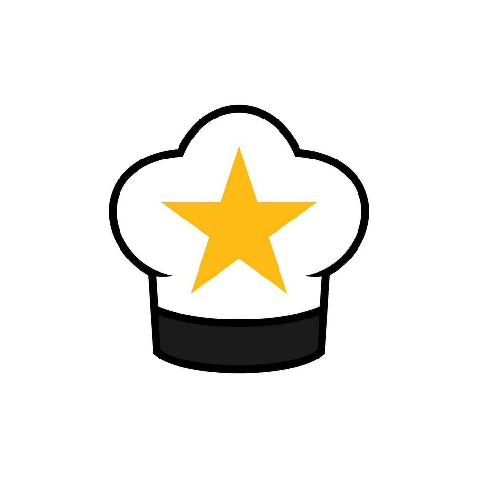 gráfico de vetor de ilustração do logotipo do chef estrela. perfeito para usar em empresas alimentícias