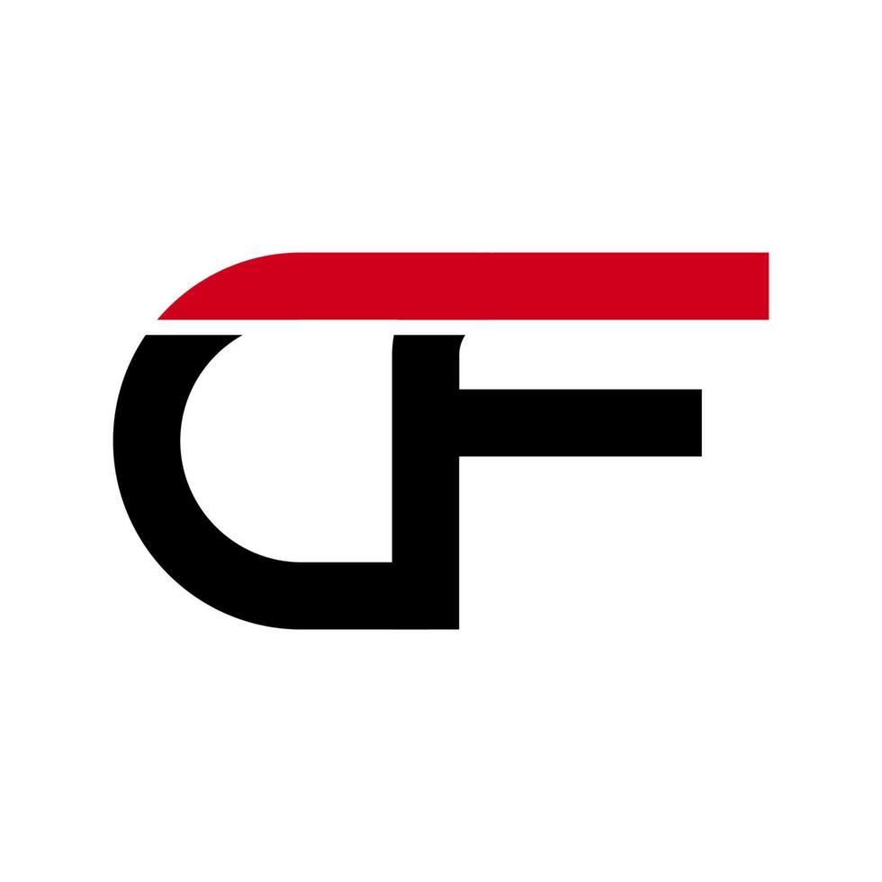 gráfico de vetor de ilustração do logotipo de carta cf moderno. perfeito para usar para empresa de tecnologia