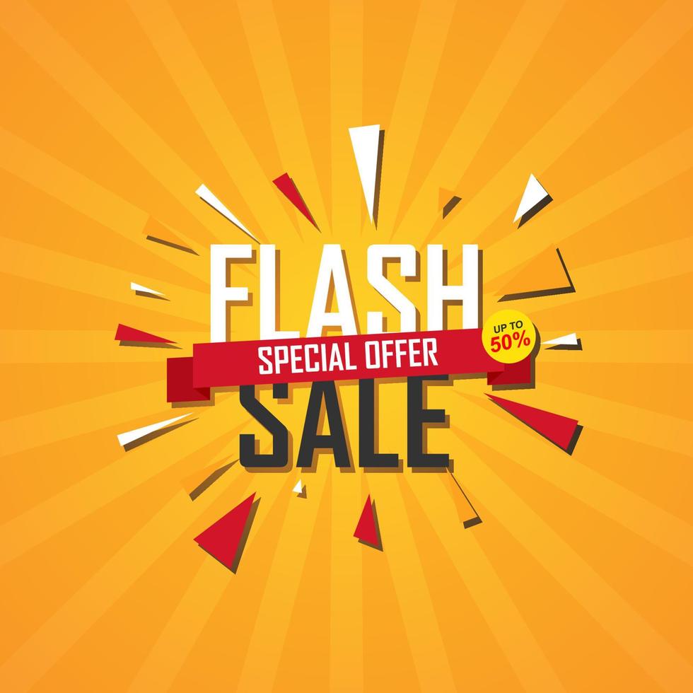 ilustração vetorial gráfico de banner de venda flash. perfeito para usar para promoção de vendas vetor
