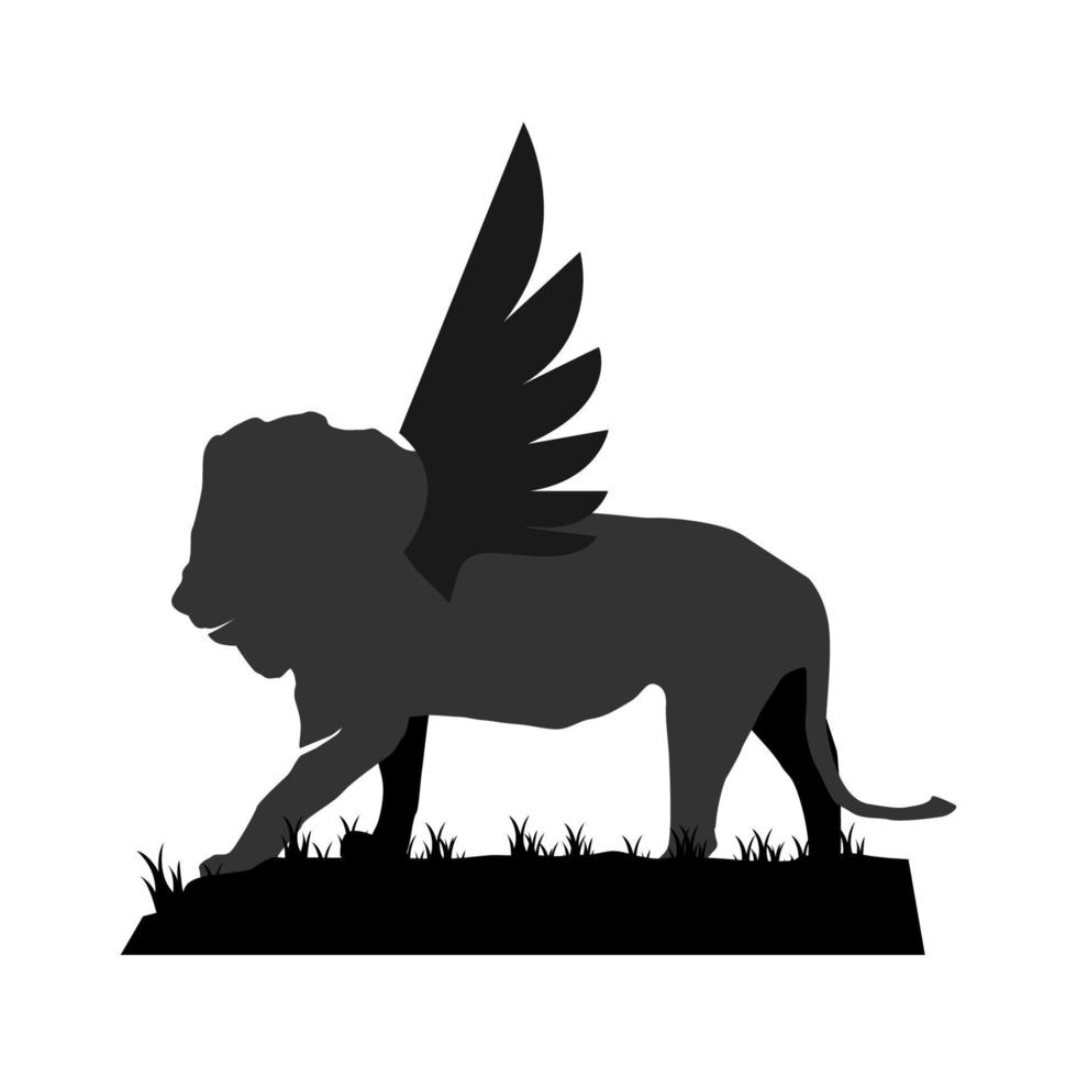 ilustração vetorial gráfico do logotipo da asa do leão. perfeito para usar para empresa de tecnologia vetor