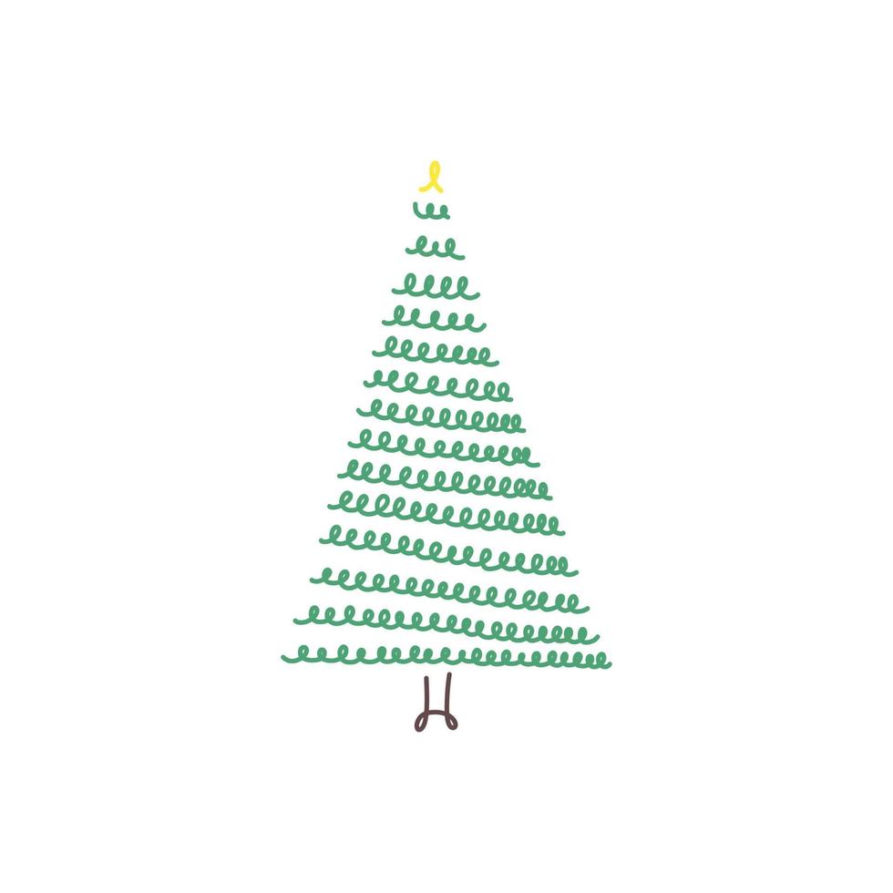 árvore de Natal para projeto de saudação. árvore símbolo tradicional festivo de ano novo. feriado de inverno. vetor