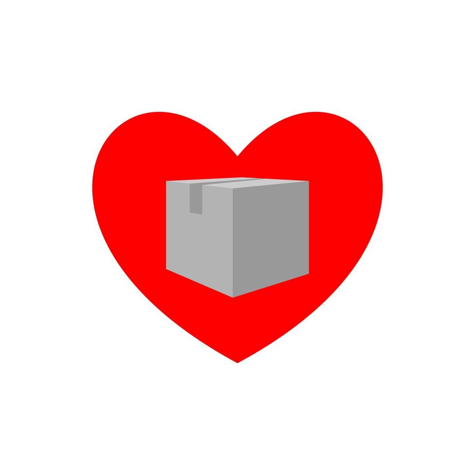 ilustração vetorial gráfico do logotipo do pacote de amor. perfeito para usar para empresa de tecnologia vetor