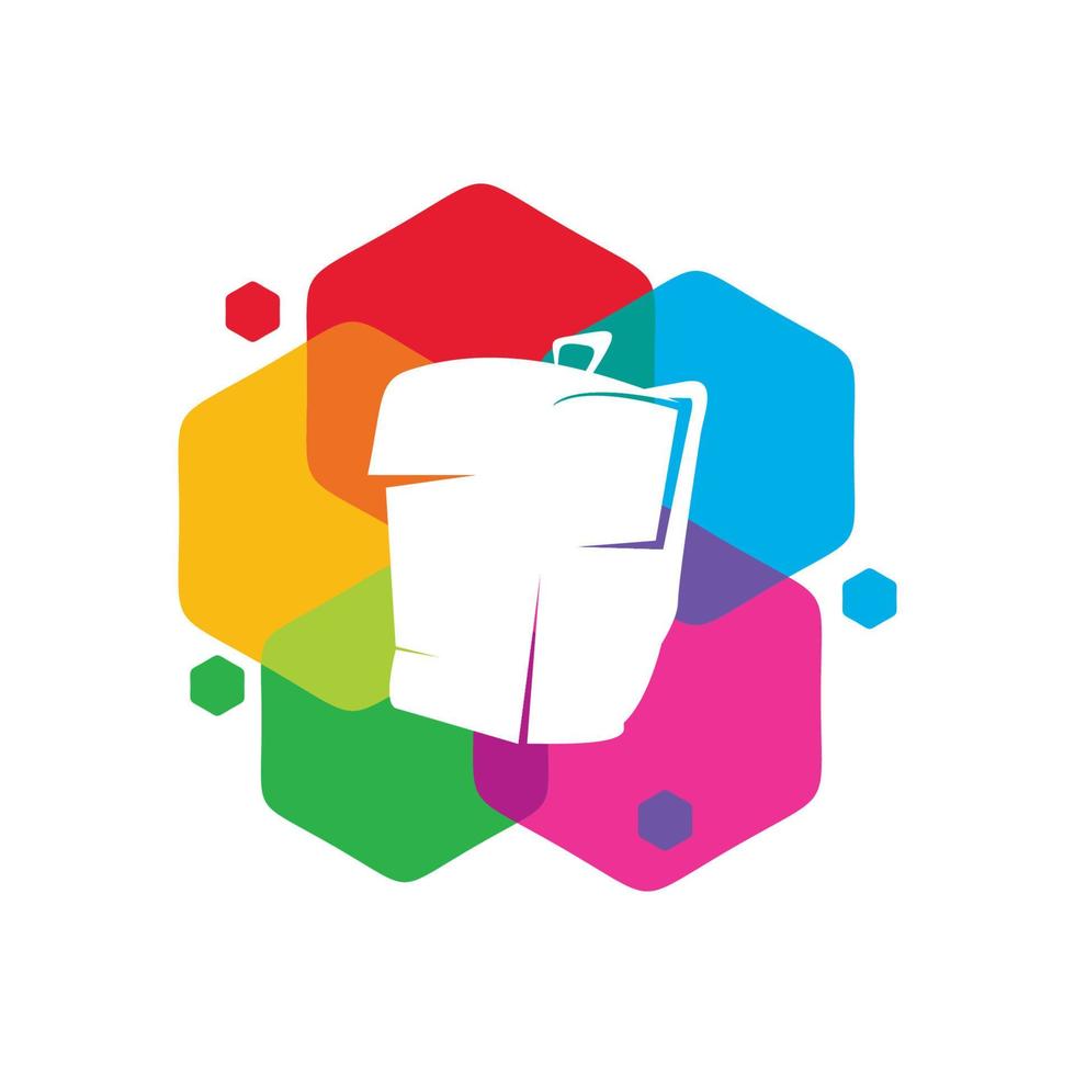 gráfico de vetor printillustration do logotipo da mochila colorida. perfeito para usar para empresa de tecnologia