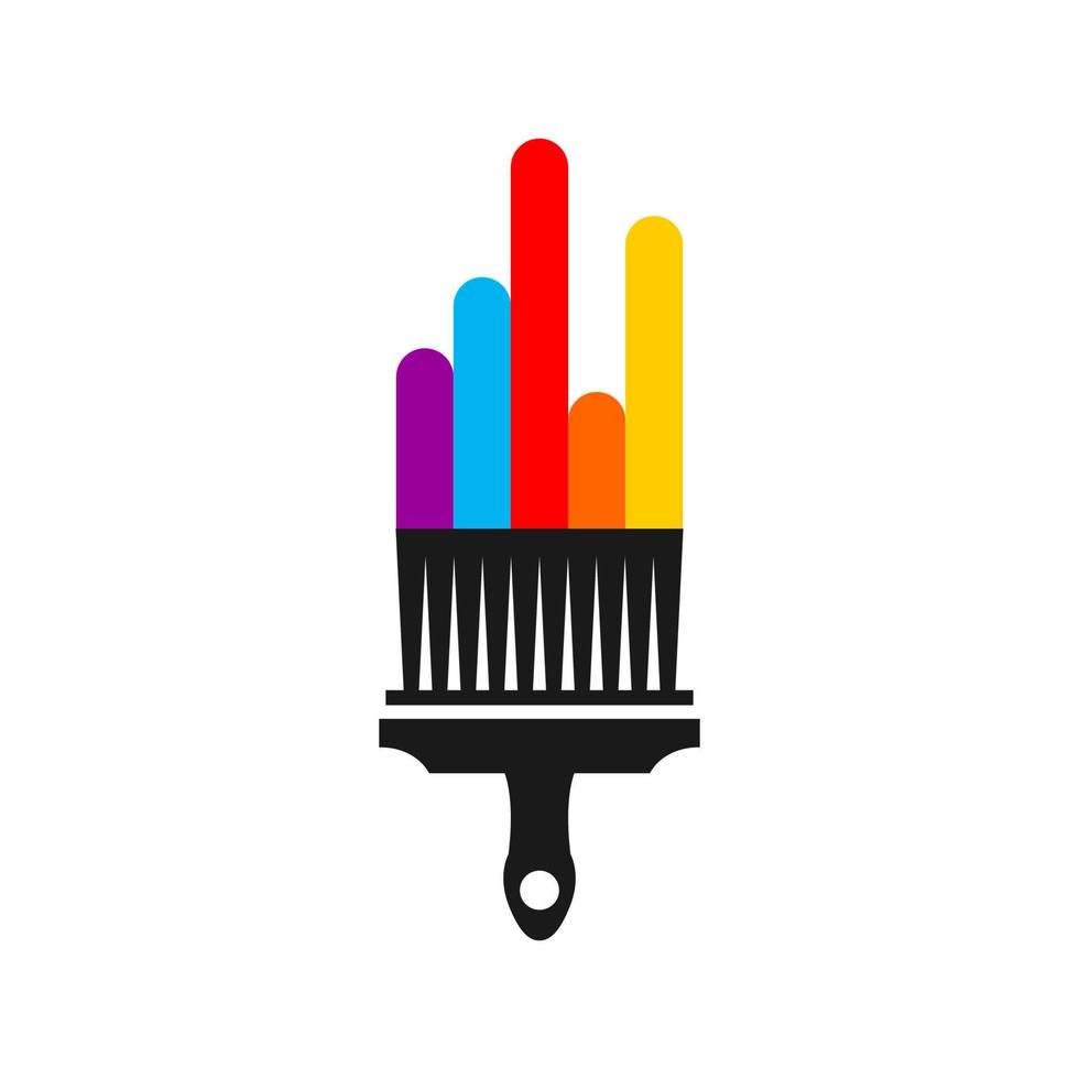 ilustração vetorial gráfico do logotipo de tinta colorida vetor