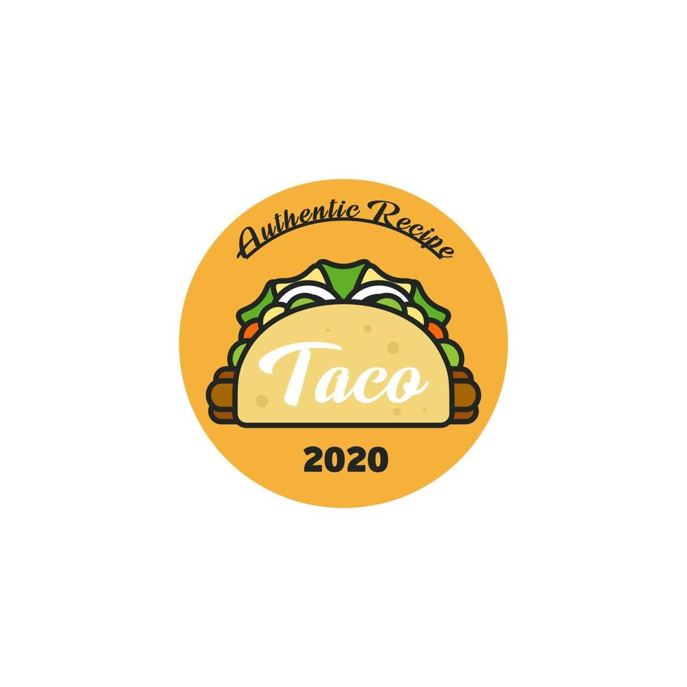 logotipo taco moderno vetor