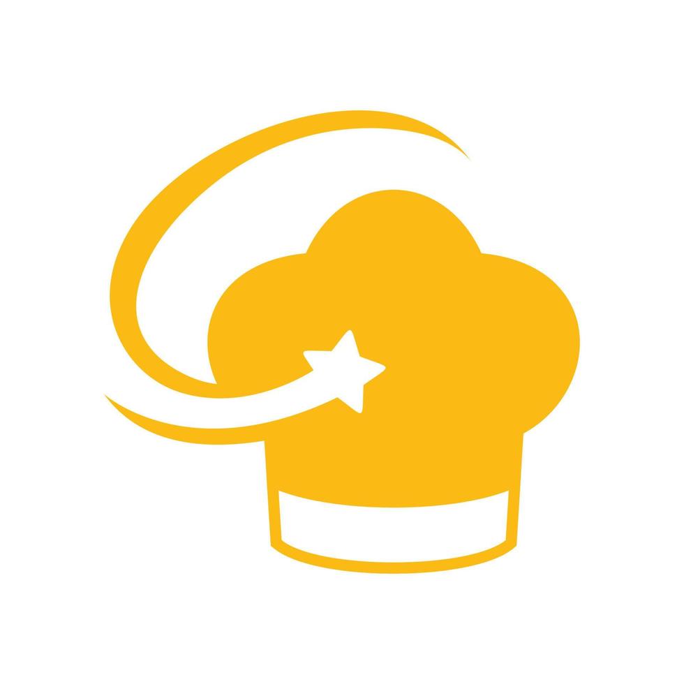 gráfico de vetor de ilustração do logotipo do chef estrela. perfeito para usar em empresas alimentícias