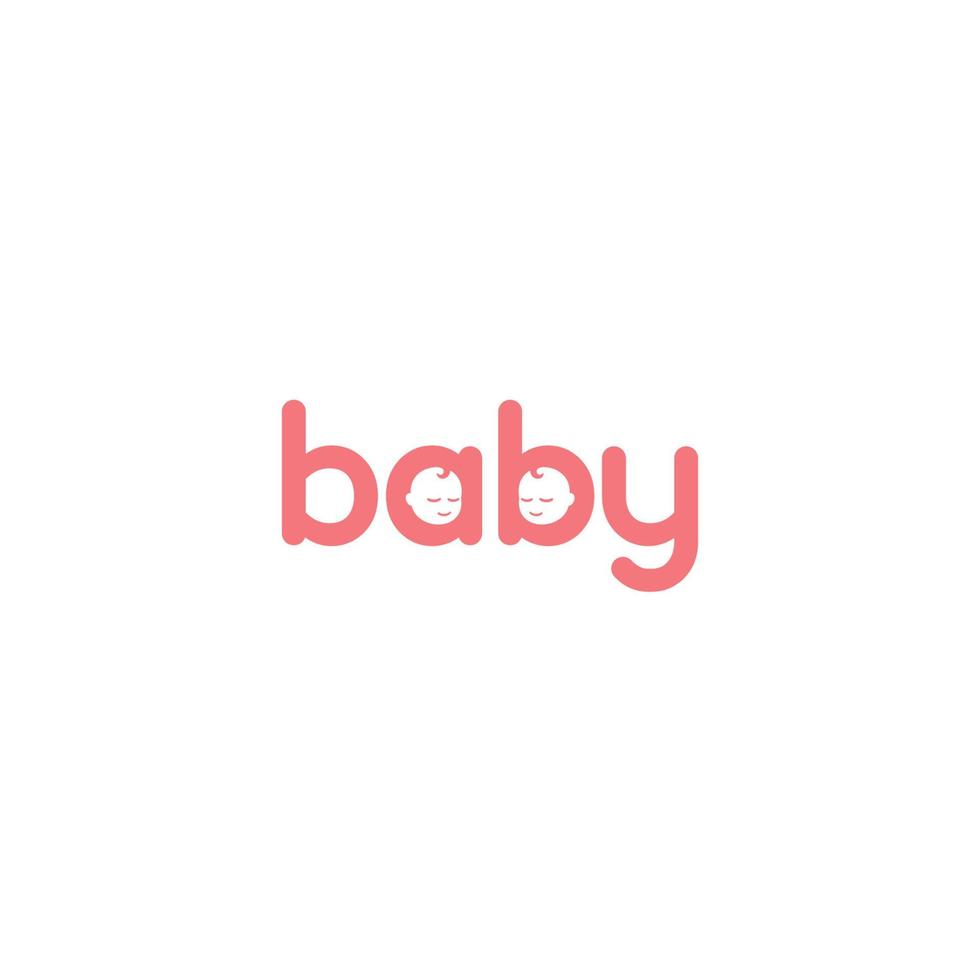 logotipo do bebê ou design de marca nominativa vetor