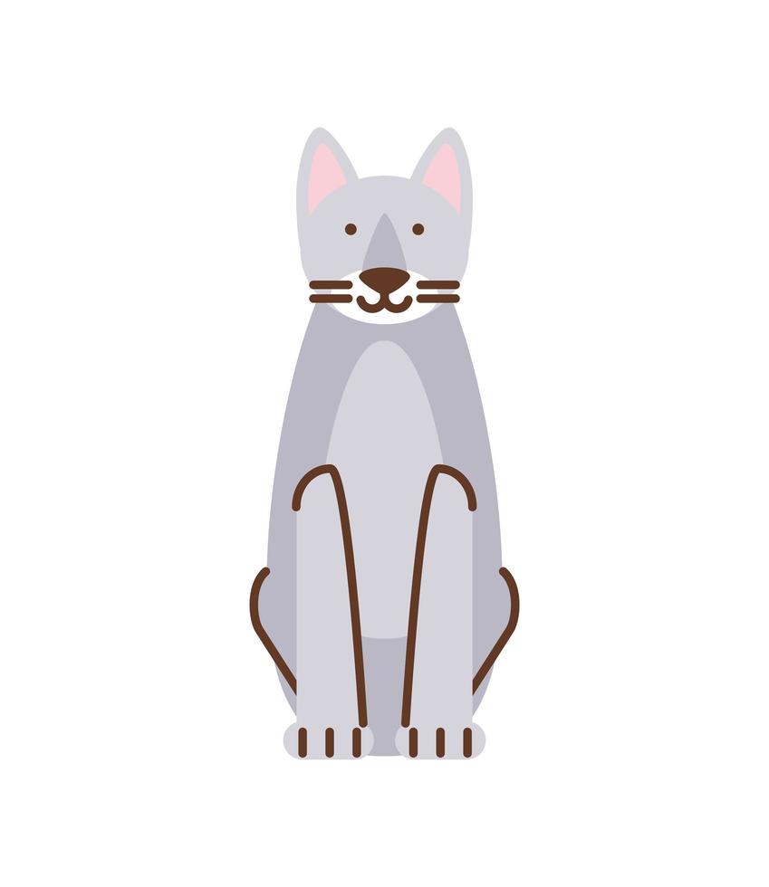 desenho de animal de estimação de gato vetor