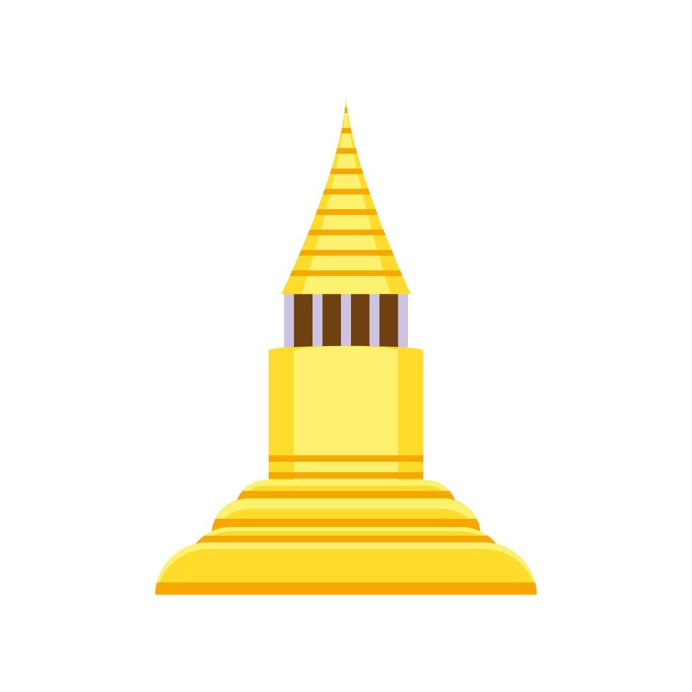 antigo templo dourado vetor