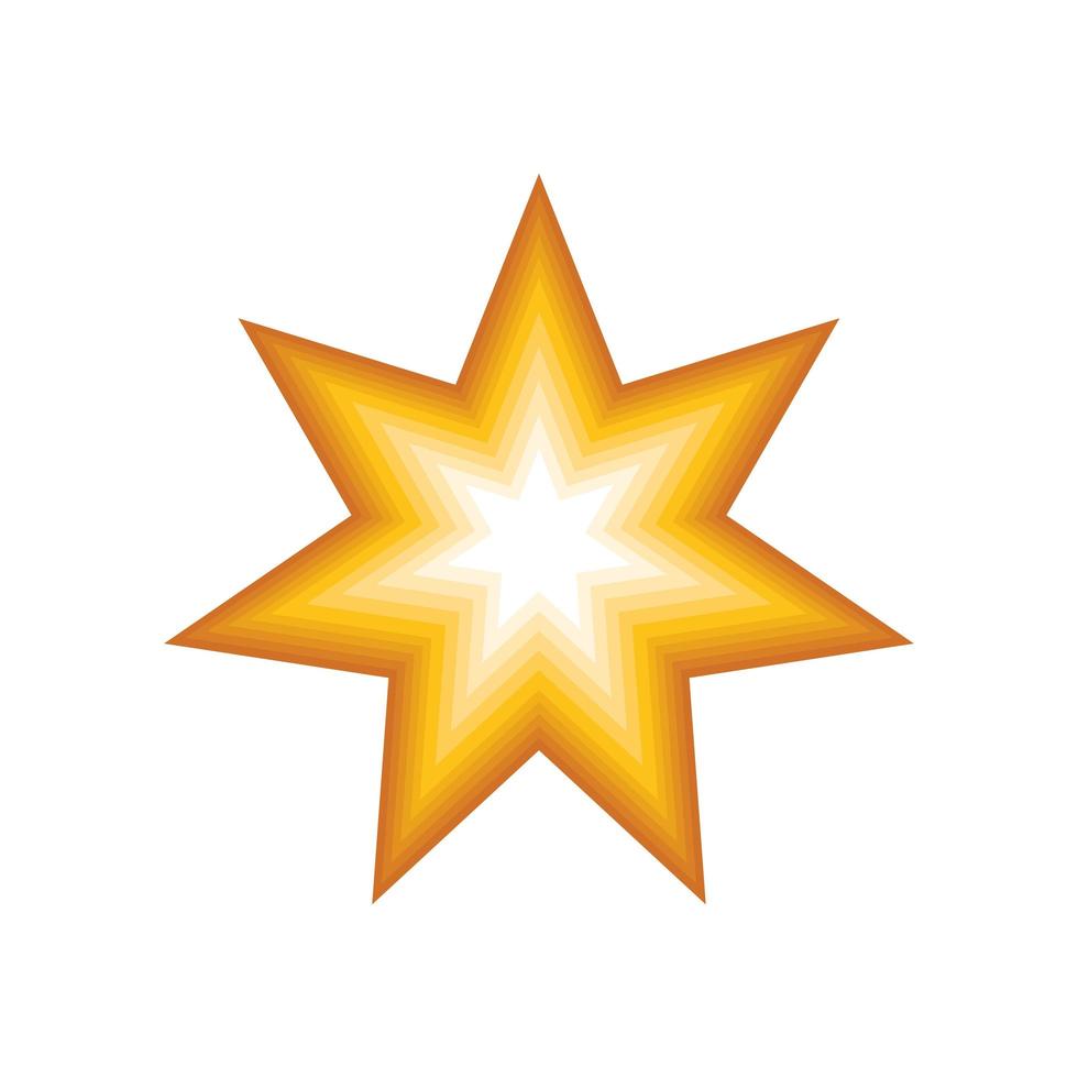 decoração de estrela dourada vetor