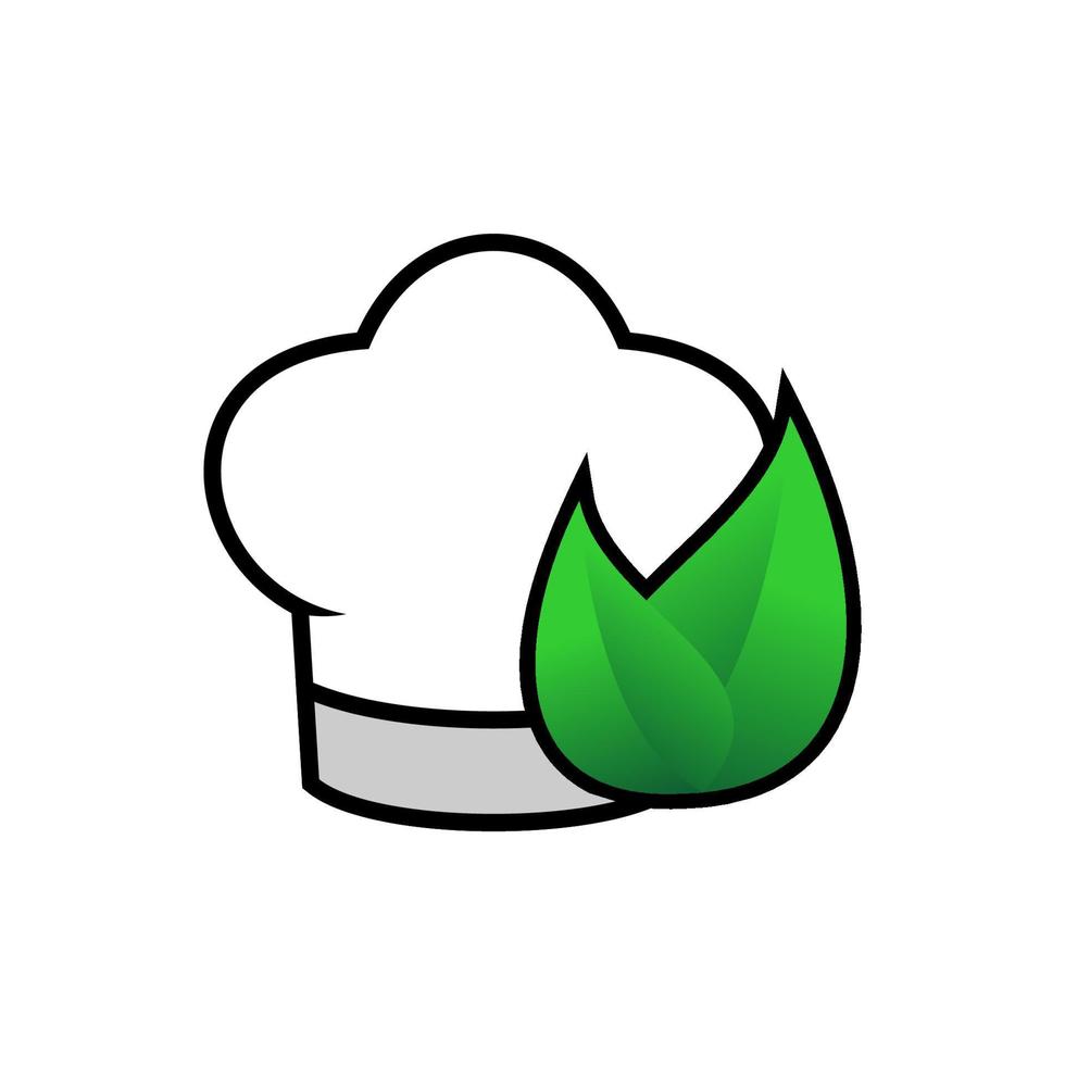 gráfico de vetor de ilustração do logotipo do chef de natureza. perfeito para usar em empresas alimentícias