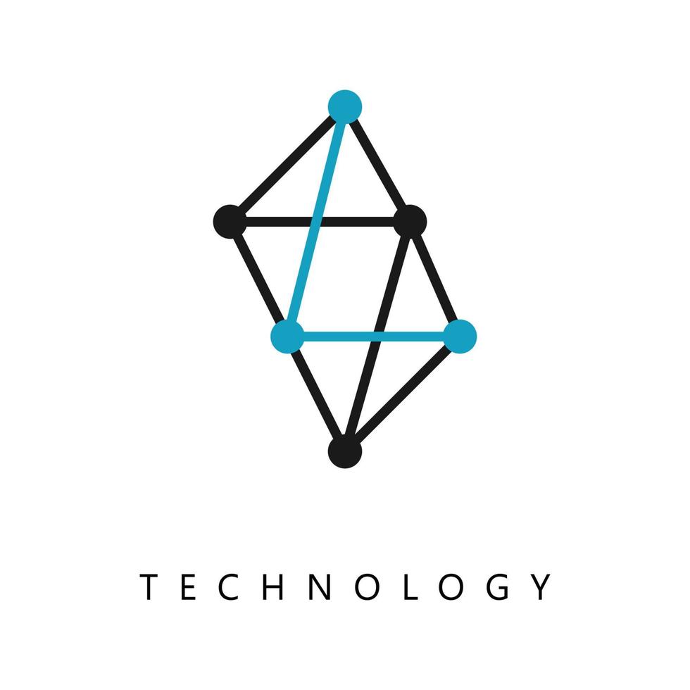 ilustração vetorial gráfico do logotipo da tecnologia. perfeito para usar para empresa de tecnologia vetor