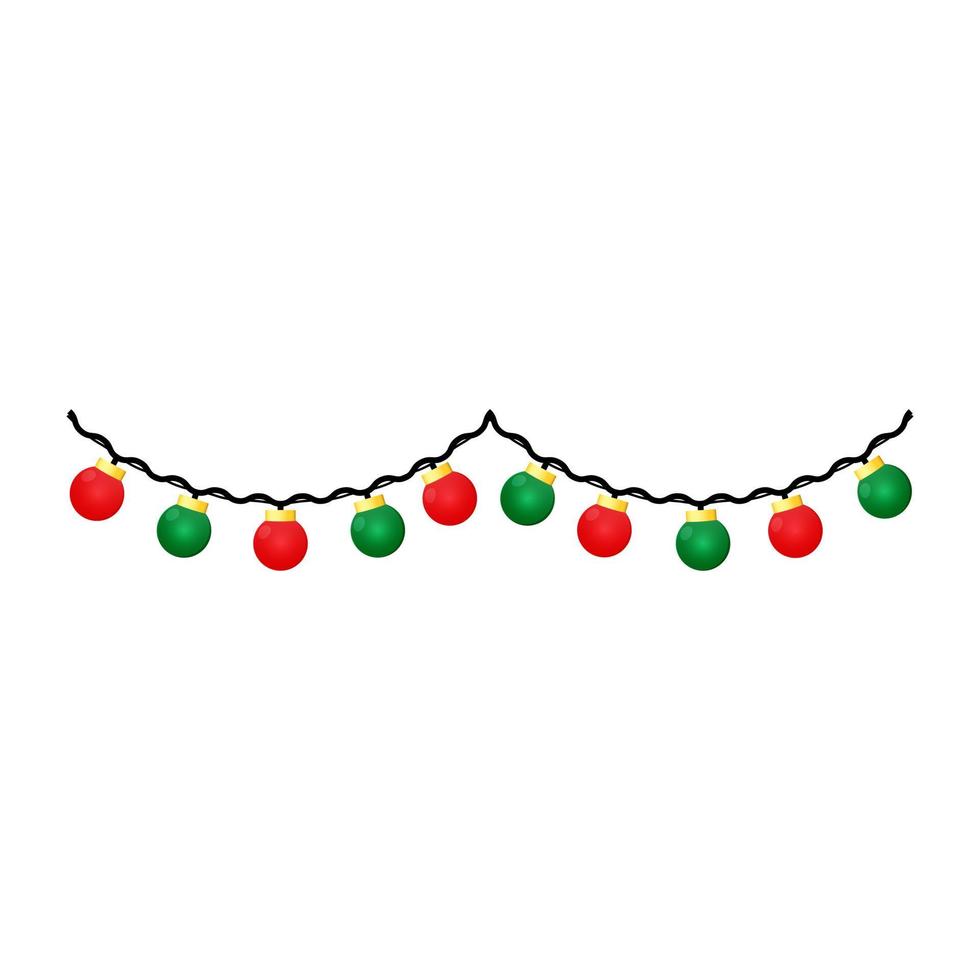 decoração de elementos de natal. ilustração vetorial gráfico de bola de natal com cores vermelho e verde vetor