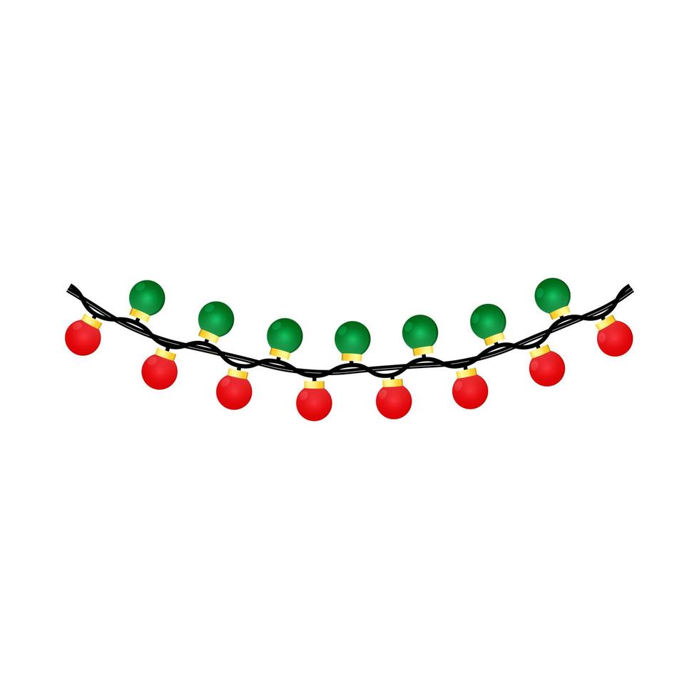 decoração de elementos de natal. ilustração vetorial gráfico de bola de natal com cores vermelho e verde vetor