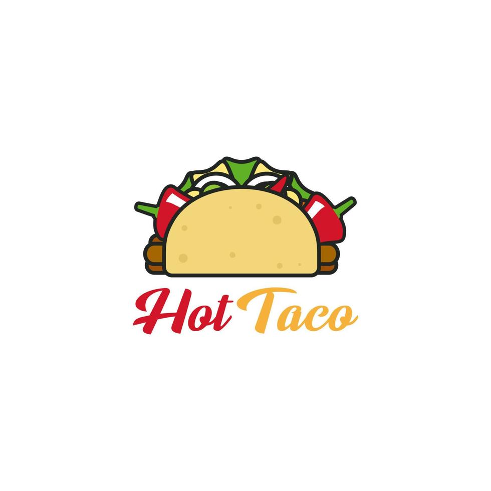 logotipo taco moderno vetor