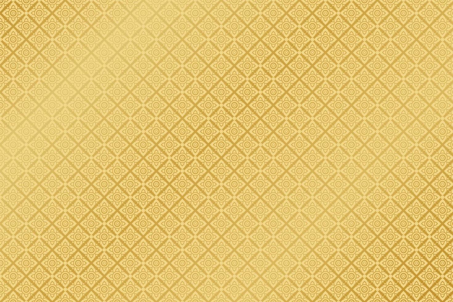 arte tailandesa e padrão de fundo dourado de banner de luxo de estilo asiático, fundo dourado de padrão tailandês - vetor