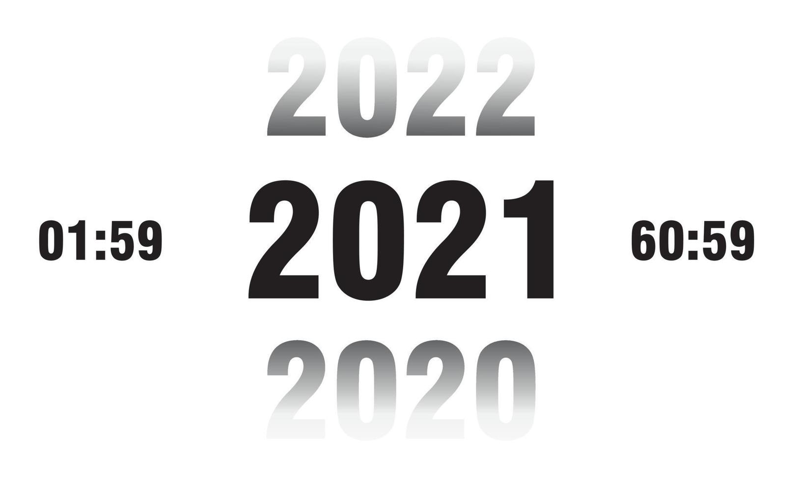 ilustração da contagem regressiva do ano novo 2022 em fundo isolado vetor