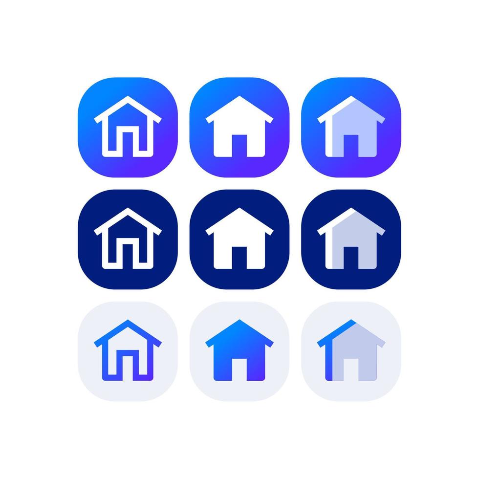 ícone de casa elemento de interface de usuário de casa vetor