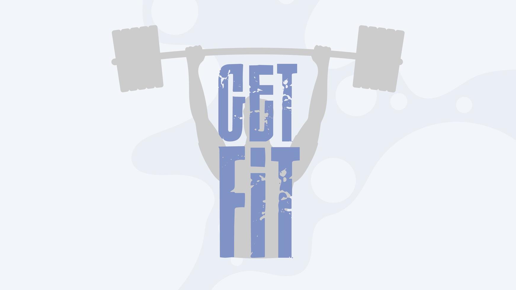 get fit banner. cartaz de esportes. bom para banners, gravuras, ginásios ou artigos esportivos. vetor. vetor