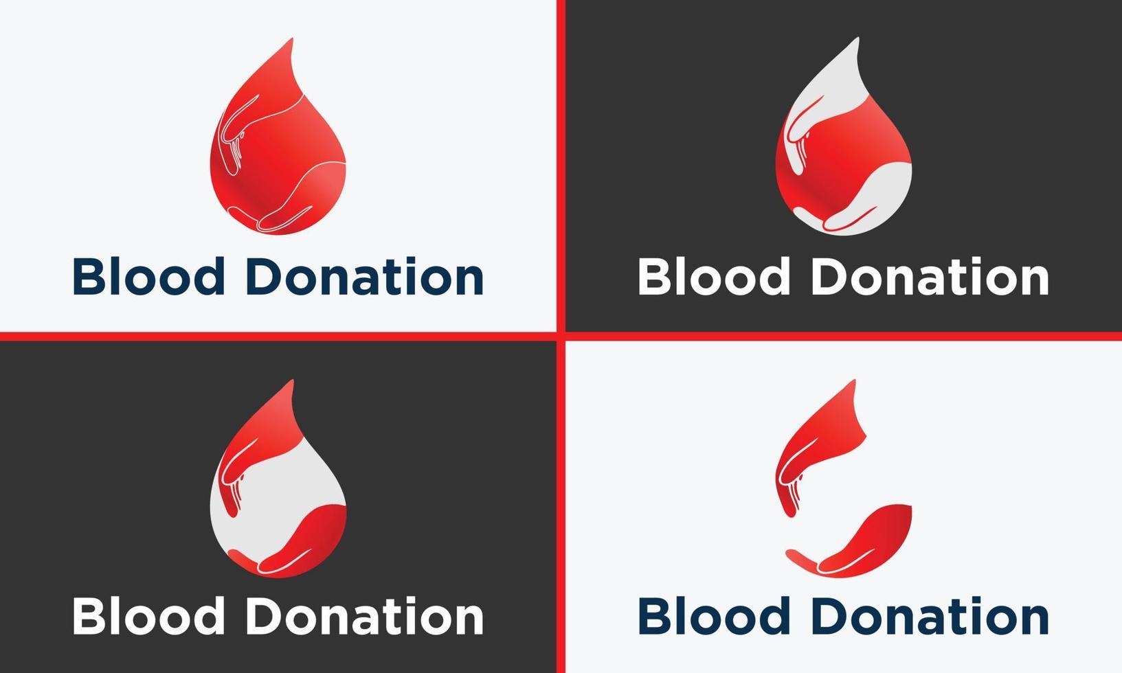 logotipo de doação de sangue com ilustração vetorial vetor