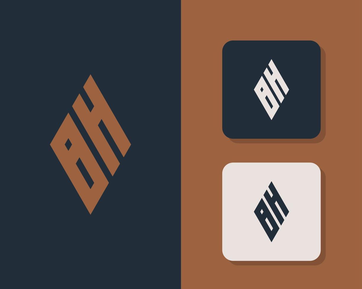 design do logotipo da letra bh. símbolo de monograma monocromático mínimo criativo. emblema universal vetor elegante. logotipo de negócios premium. símbolo gráfico do alfabeto para identidade corporativa