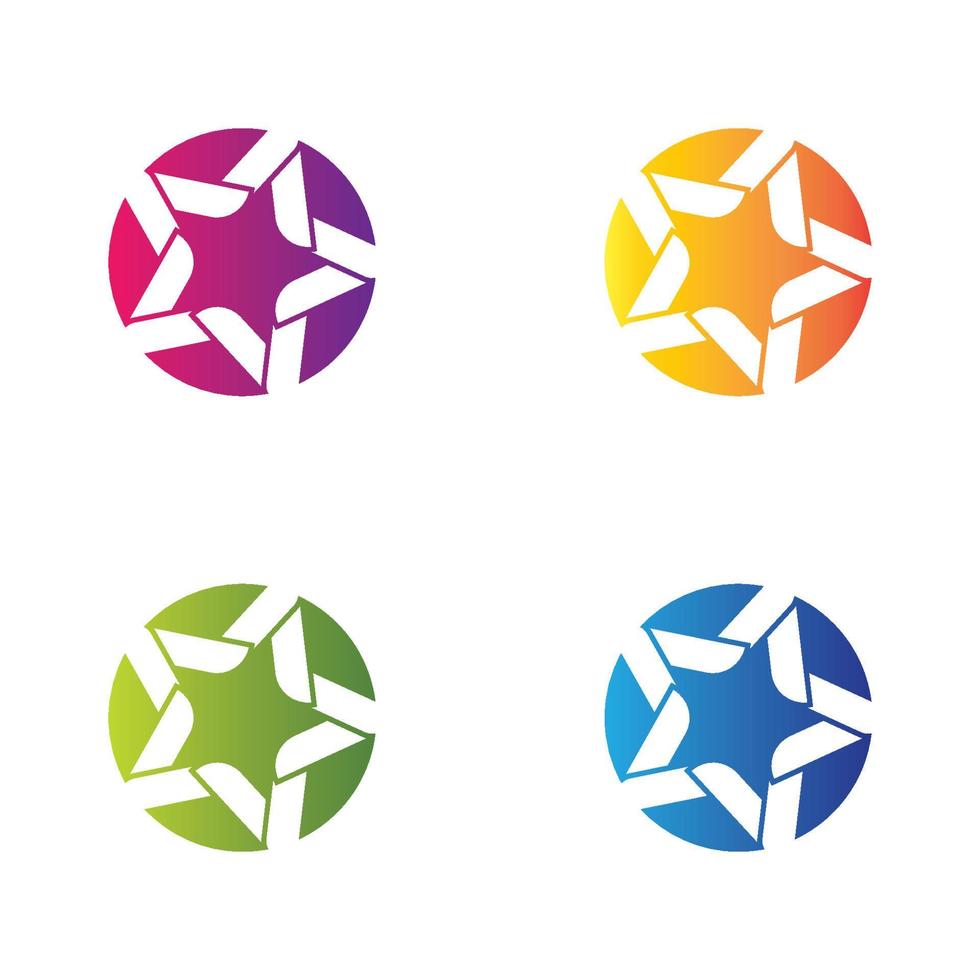 conjunto de ícones de vetor de logotipo de estrela