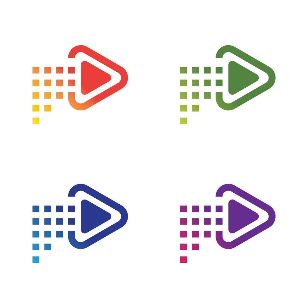 conjunto de ícones de vetor de modelo de logotipo de música