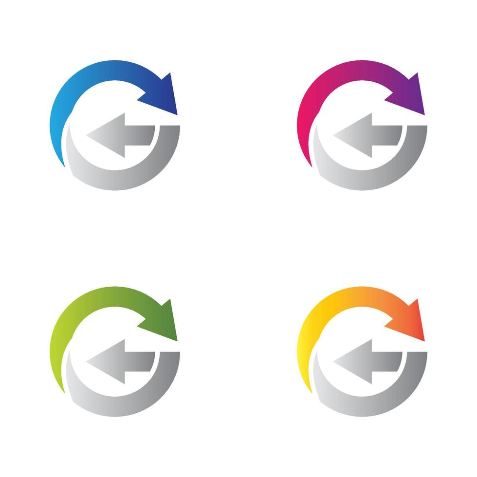 conjunto de ícones de logotipo de vetor de setas