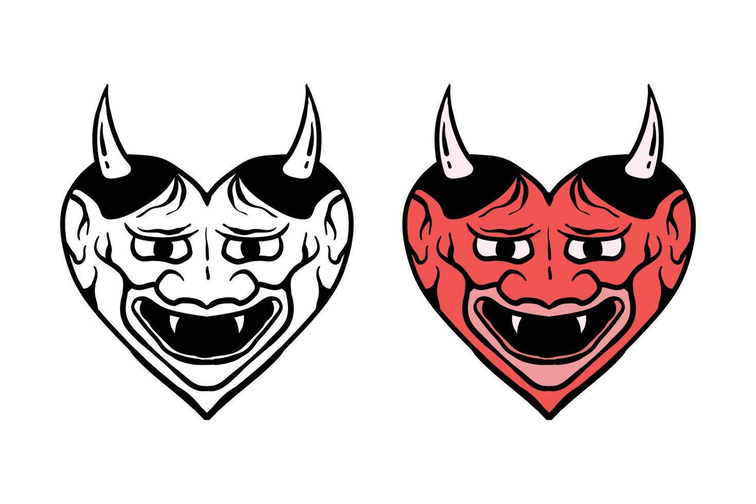 ilustração do demônio do amor estampada em camisetas, jaquetas, lembranças ou tatuagem vetor