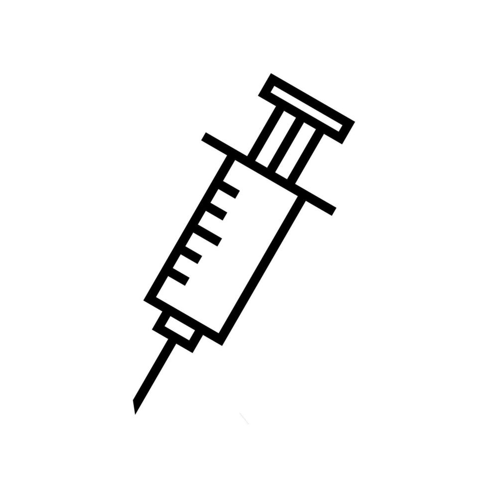 seringa para vetor de ícone de injeção. ilustração de vacinação médica