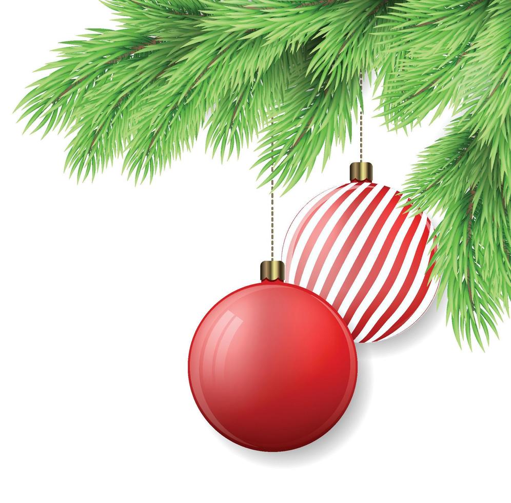 árvore de natal e decorações vetor