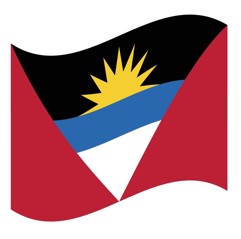 bandeira de antigua e barbuda vetor