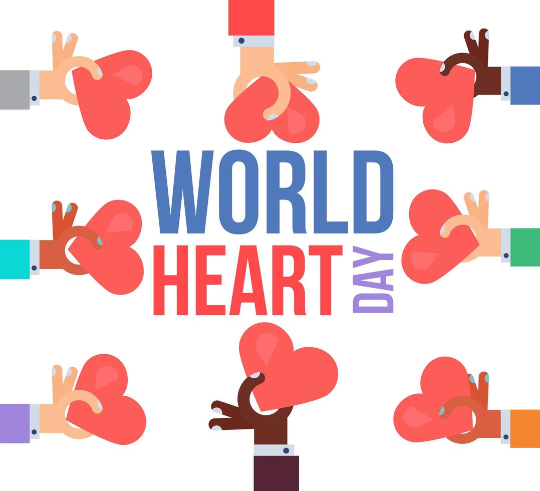 dia mundial do coração vetor