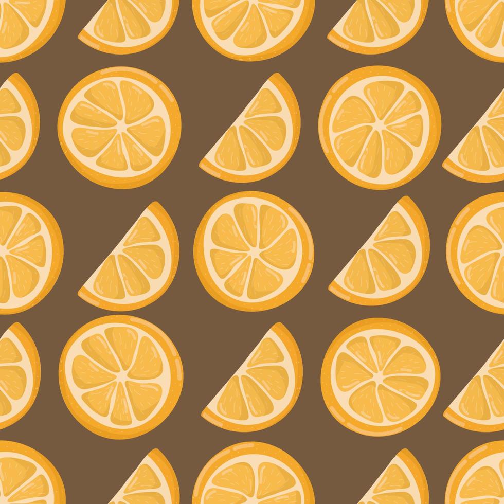 padrão sem emenda de fruta laranja. vetor