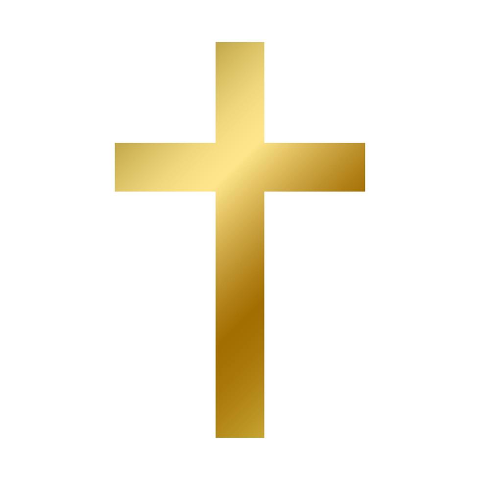 símbolo da cruz latina símbolo isolado da bíblia cristã vetor