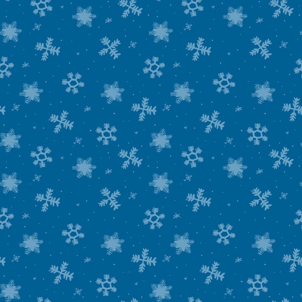 fundo de flocos de neve caindo. floco de neve de padrão sem emenda. projeto textura inverno temporada para impressões. flocos de neve desenhados à mão. floco de neve em estilo doodle vetor