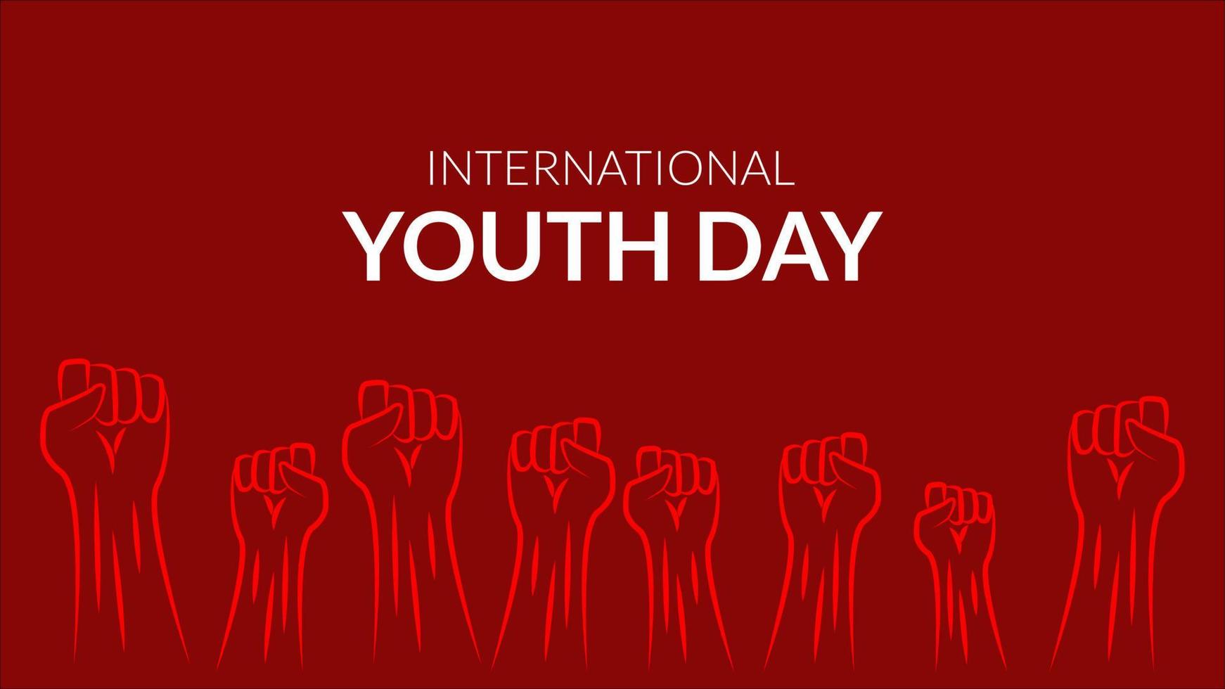 dia internacional da juventude. adequado para plano de fundo, cartazes, cartões, banners vetor