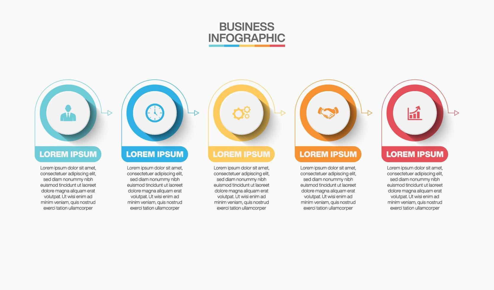 apresentação modelo de infográfico de negócios vetor