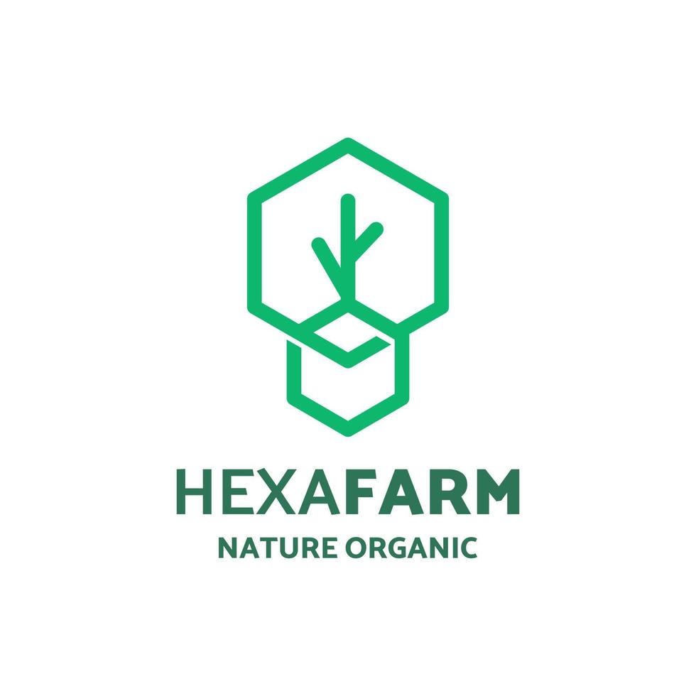 molde do logotipo da fazenda para a sua fazenda, jardim, produto orgânico ou logotipo da empresa vetor