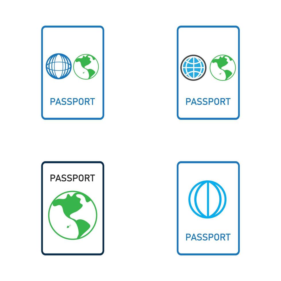 ícone de vetor de passaporte internacional - viagem, embarque, aeroporto, ilustração vetorial de documento