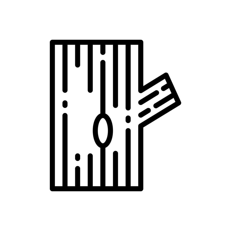 ícone de estilo de linha de madeira vetor